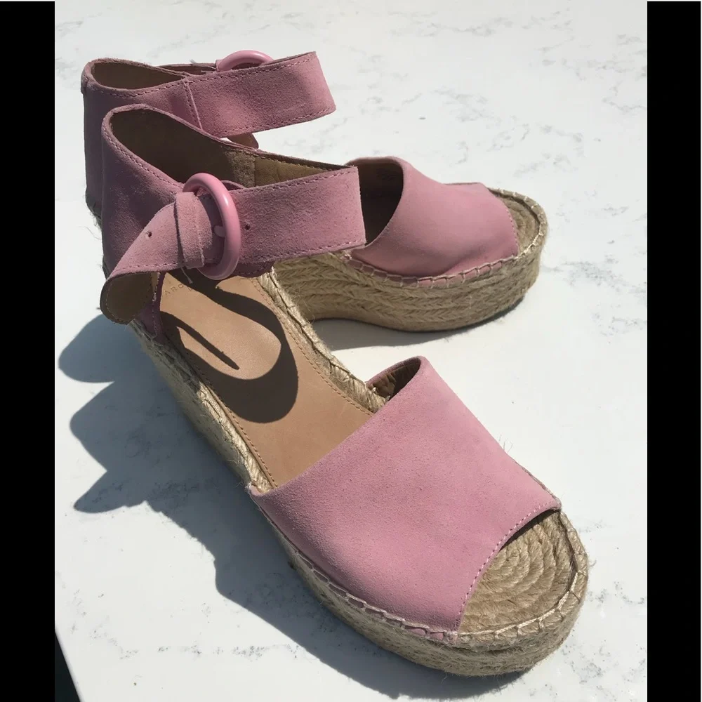 MARC FISHER NEW Alida Espadrille Platform Wedge
